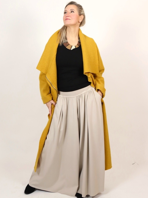 Kalhotová sukně semišová šedá