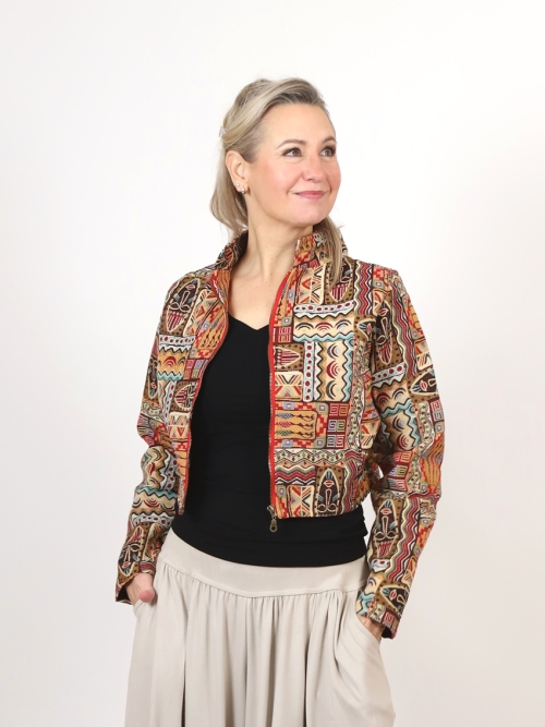 Sáčko na zip pasové africký vzor