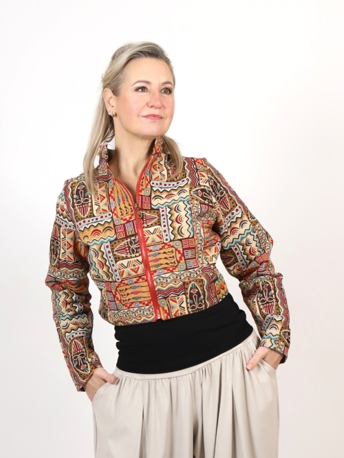 Sáčko na zip pasové africký vzor